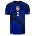 Camisa de Futebol Estados Unidos Sergino Dest #2 Equipamento Secundário Mundo 2022 Manga Curta